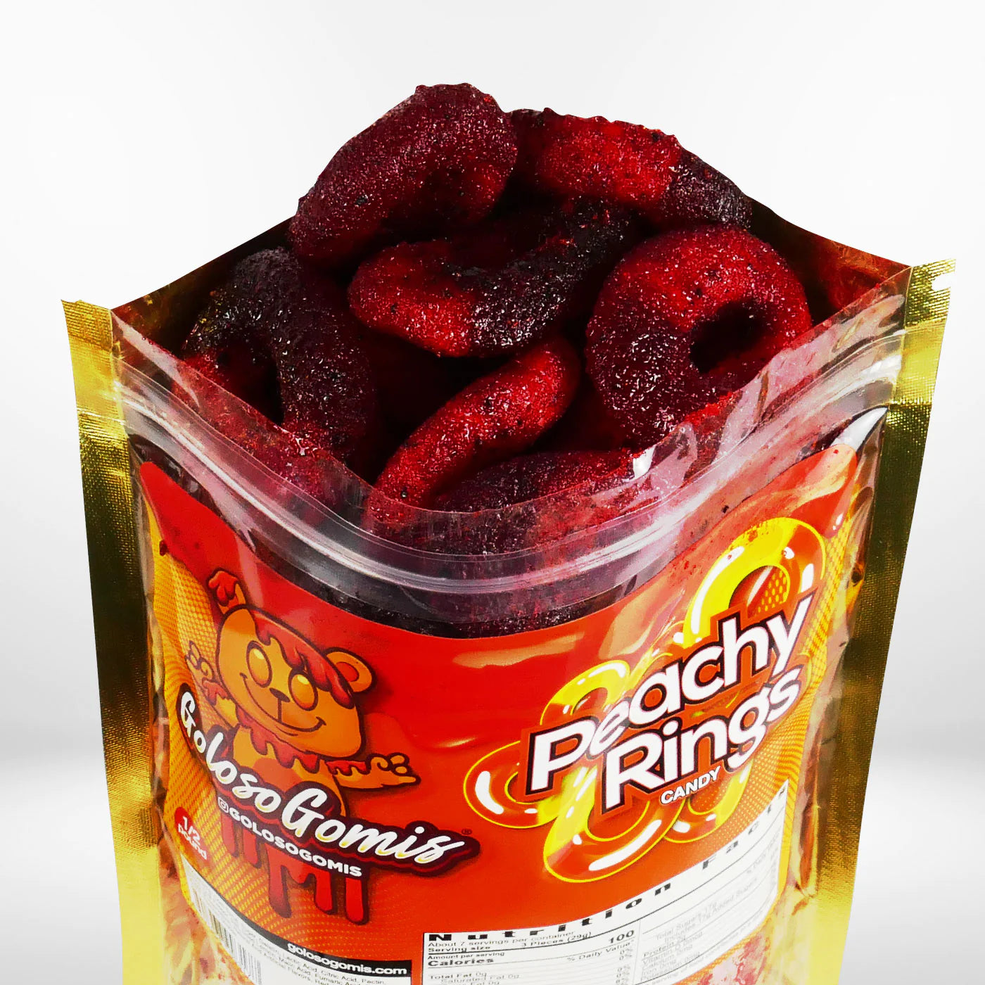 Goloso Gomis Peachy Rings Candy (1/2 Pound)