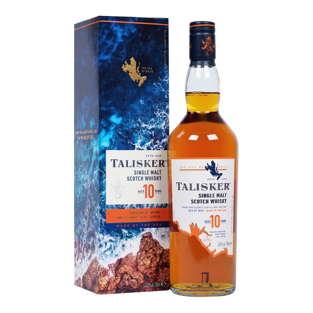 Talisker 10 Years Old Single Malt Scotch Whiskey 91.6 Proof 750 ml