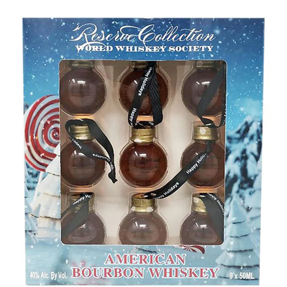 World Whiskey Society Christmas Balls French Brandy - 9 Pack