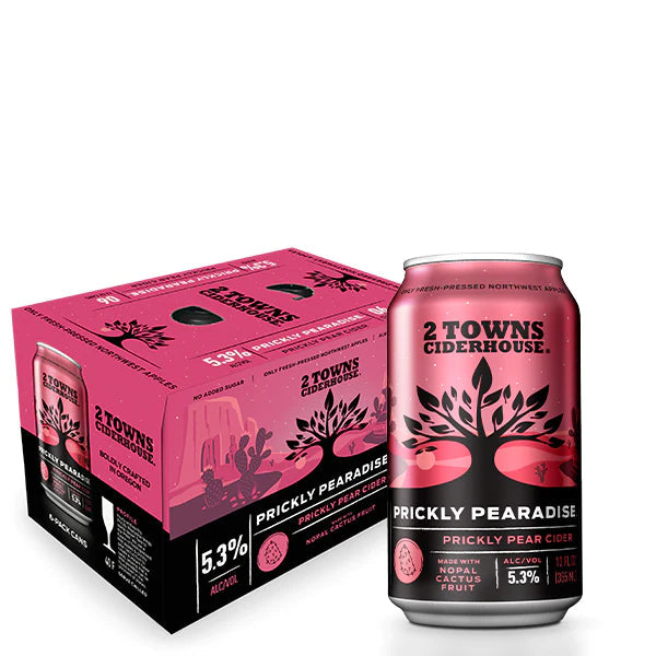 2 Towns Ciderhouse Prickly Pearadise 6-Pack (12 FL OZ Per Can)