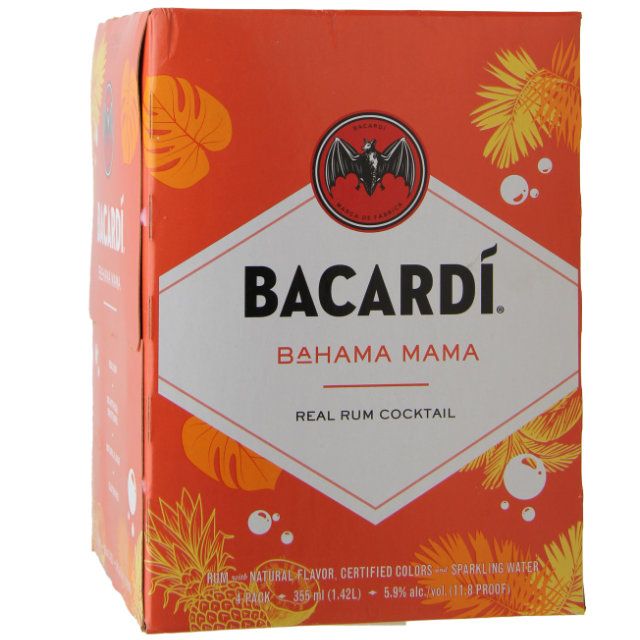 Bacardi Bahama Mama Rum Cocktail 4-Pack