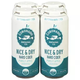 Coronado Brewing Co. Nice & Dry Organic Dry Purely Apple 4-Pack (16 FL OZ Per Can)