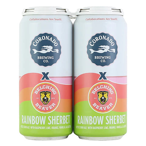 Coronado Brewing Co. X Belching Beaver Rainbow Sherbert 4-Pack (16FL OZ Per Can) Success