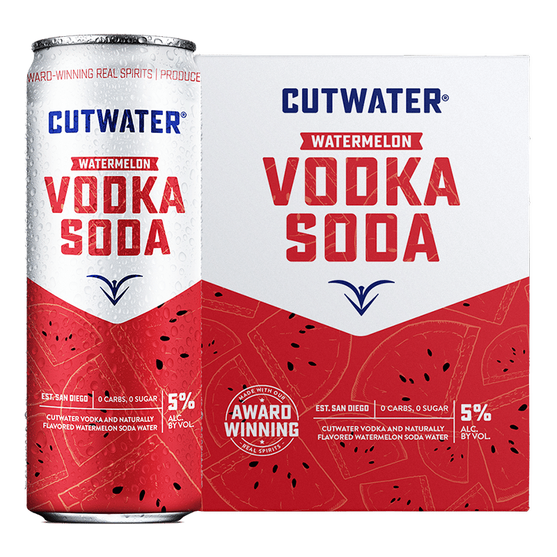 Cutwater Spirits Watermelon Vodka Soda 4-Pack (12 FL OZ Per Can)
