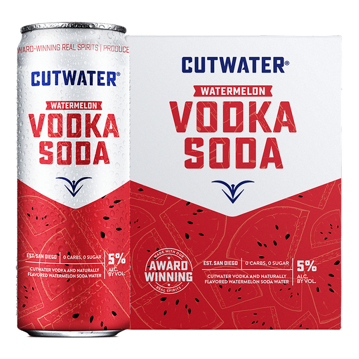 Cutwater Spirits Watermelon Vodka Soda 4-Pack (12 FL OZ Per Can)