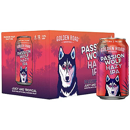 Golden Road Brewing Passion Wolf Hazy IPA 6-Pack (12 Fl OZ Per Can)