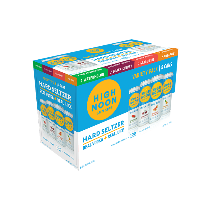 High Noon Sun Sips Variety Vodka & Soda Hard Seltzer 8pk