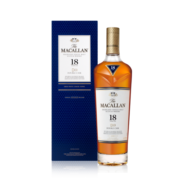MACALLAN 18 YEARS DOUBLE CASK SCOTCH WHISKEY 750ML 2022