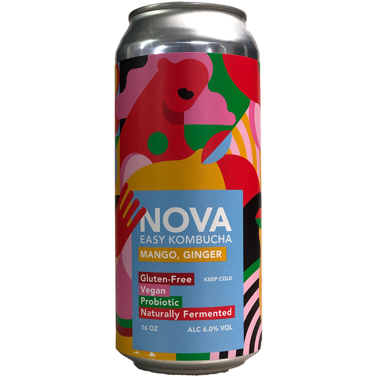 Nova Easy Kombucha Mango, Ginger (One Pint)