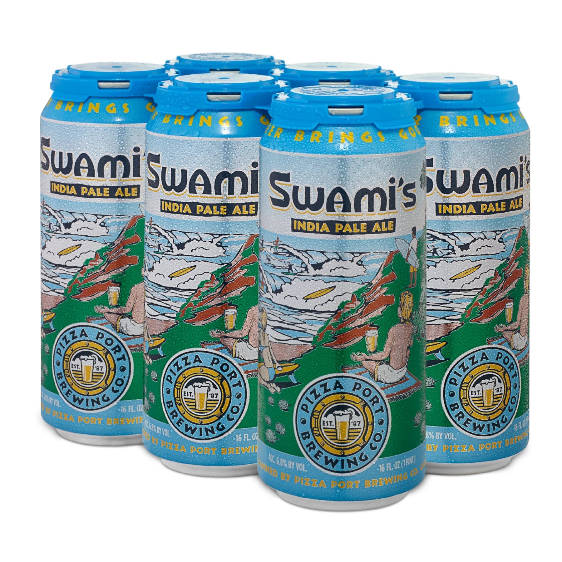 Pizza Port Brewing Co. Swami's 6-Pack (16 FL OZ Per Can)